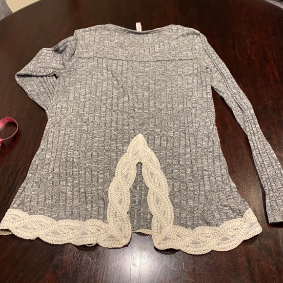 lace trim tunic sweater - Picture 5 of 5